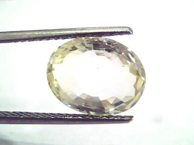 5.62 Ct IGI Certified Unheated Untreated Natural Ceylon Yellow Sapphire