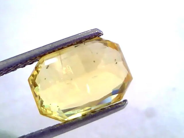 5.62 Ct Unheated Untreated Natural Ceylon Yellow Sapphire AAAAA