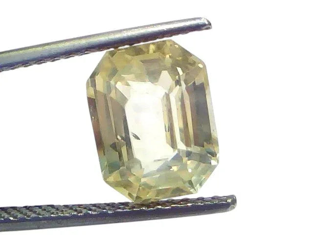 5.62 Ct IGI Certified Unheated Untreated Natural Ceylon Yellow Sapphire - Venus Gems