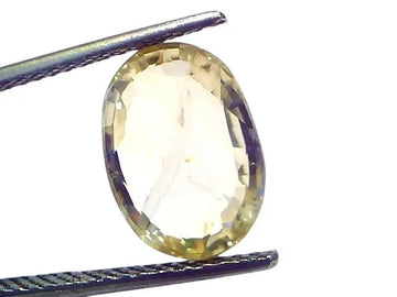 5.64 Ct IGI Certified Unheated Untreated Natural Ceylon Yellow Sapphire - Venus Gems