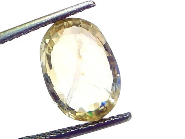 5.64 Ct IGI Certified Unheated Untreated Natural Ceylon Yellow Sapphire - Venus Gems