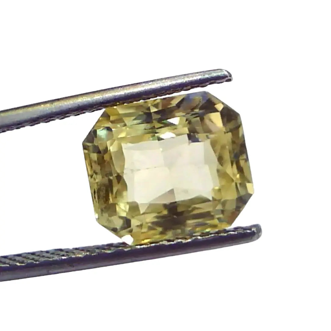 5.68 Ct IGI Certified Unheated Untreated Natural Ceylon Yellow Sapphire