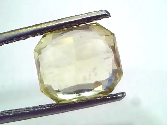 5.68 Ct IGI Certified Unheated Untreated Natural Ceylon Yellow Sapphire