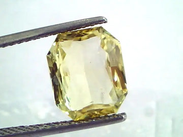 5.70 Ct IGI Certified Unheated Untreated Natural Ceylon Yellow Sapphire