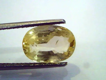 5.73 Ct Unheated Untreated Natural Ceylon Yellow Sapphire Pukhraj