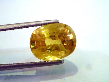 5.70 Ct Natural Premium Bangkok Yellow Sapphire/Pukhraj Heated