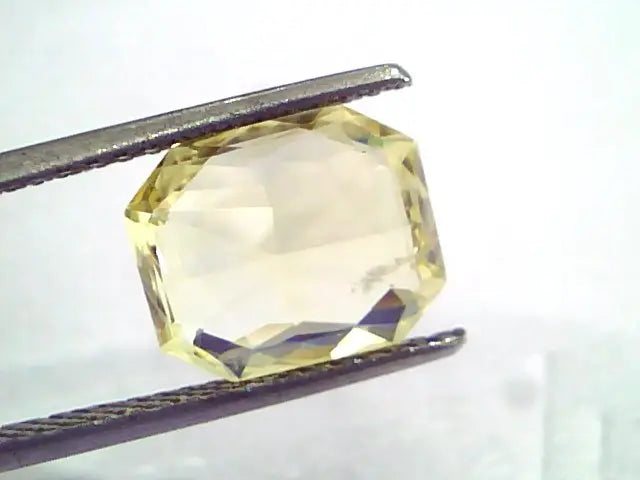 5.70 Ct IGI Certified Unheated Untreated Natural Ceylon Yellow Sapphire