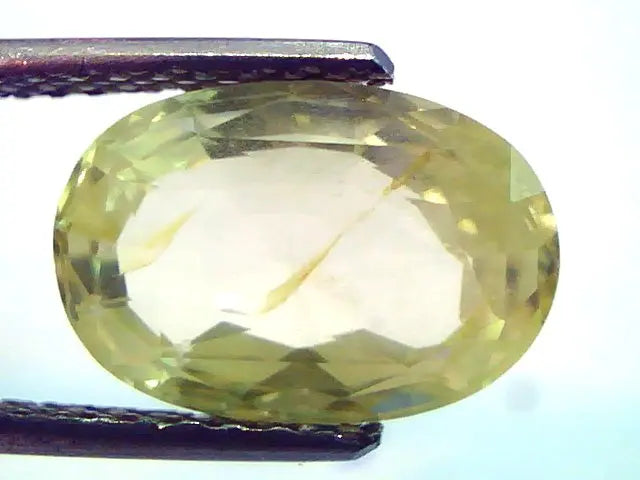 5.7 Ct Unheated Untreated Natural Ceylon Yellow Sapphire/Pukhraj