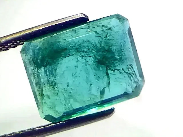 5.71 Ct GII Certified Untreated Natural Zambian Emerald Gemstone AAA - Venus Gems
