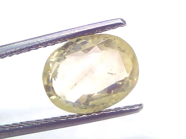5.71 Ct Certified Unheated Natural Ceylon Yellow Sapphire Pukhraj – 6.27 Ratti