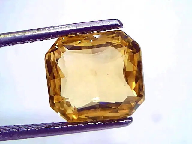 5.74 Ct IGI Certified Unheated Untreated Natural Ceylon Yellow Sapphire AAA