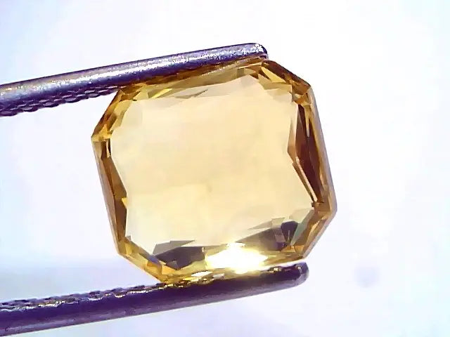 5.74 Ct IGI Certified Unheated Untreated Natural Ceylon Yellow Sapphire AAA