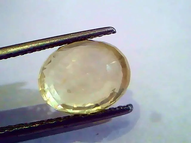 5.74 Ct 9.25 Ratti Unheated Untreated Natural Ceylon Yellow Sapphire