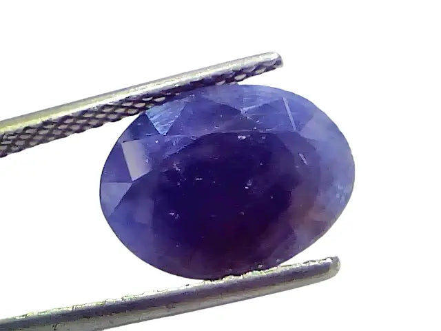 5.77 Ct Certified Unheated Untreated African Blue Sapphire Neelam Stone
