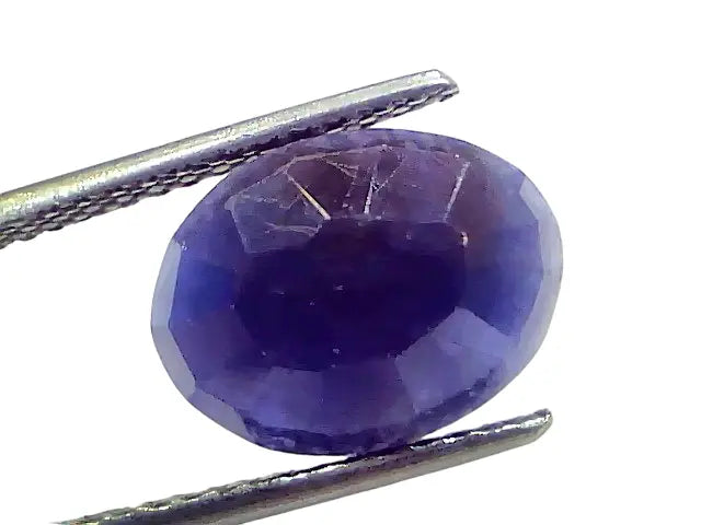 5.77 Ct Certified Unheated Untreated African Blue Sapphire Neelam Stone