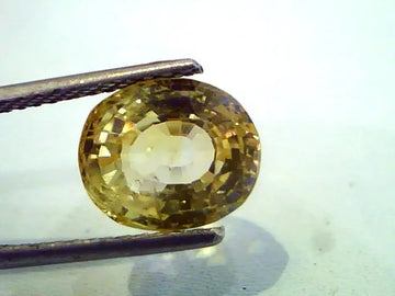 5.86 Ct Unheated Natural Ceylon Yellow Sapphire/Pukhraj IGI Certified