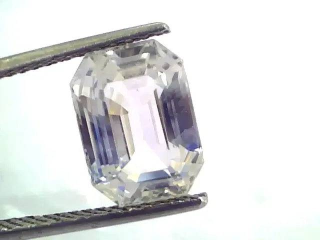 5.84 Ct IGI Certified Unheated Untreated Natural Ceylon White Sapphire AAAA - Venus Gems