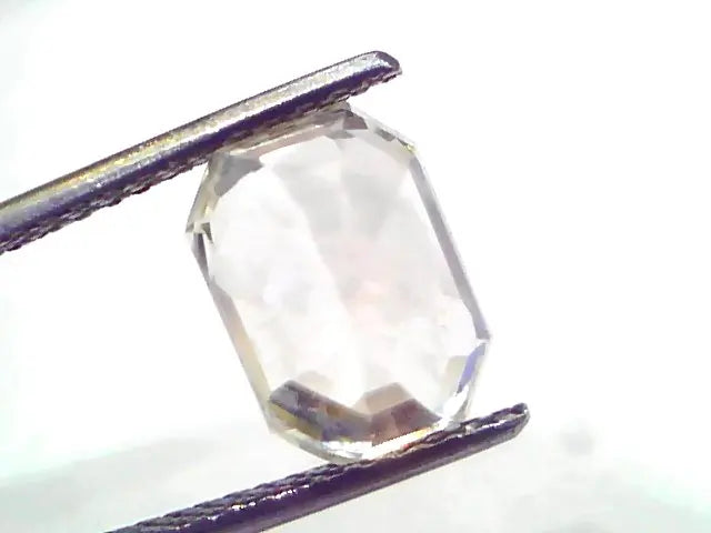 5.87 Ct Unheated Untreated Natural Ceylon WhitePukhraj Sapphire Gems
