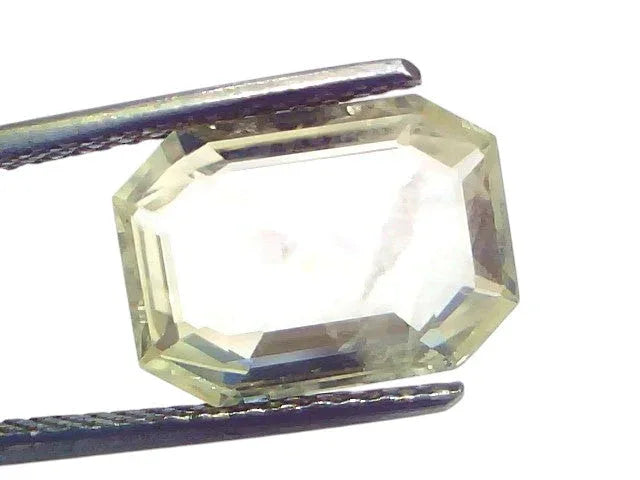 5.90 Ct IGI Certified Unheated Untreated Natural Ceylon Yellow Sapphire - Venus Gems