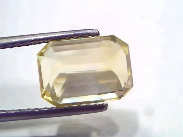 5.92 Ct IGI Certified Unheated Untreated Natural Ceylon Yellow Sapphire AAA