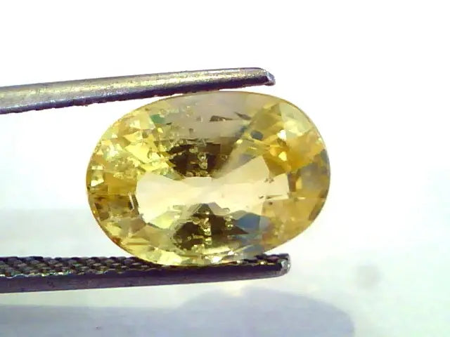 5.99 Ct Unheated Untreated Natural Ceylon Yellow Sapphire/Pukhraj