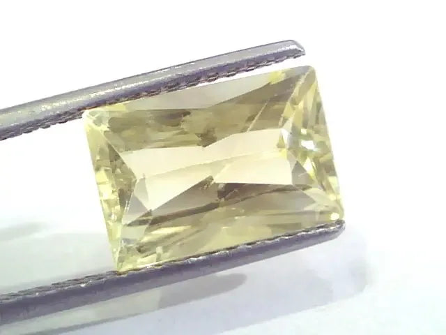 5.96 Ct GII Certified Unheated Untreated Natural Ceylon Yellow Sapphire - Venus Gems