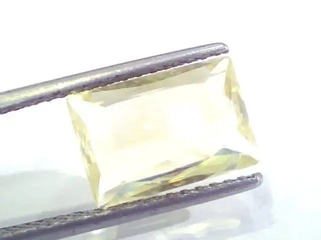5.96 Ct GII Certified Unheated Untreated Natural Ceylon Yellow Sapphire - Venus Gems