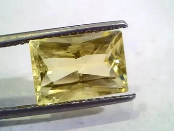 5.96 Ct GII Certified Unheated Untreated Natural Ceylon Yellow Sapphire - Venus Gems