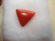 5.67 carat natural triangle red coral gemstone