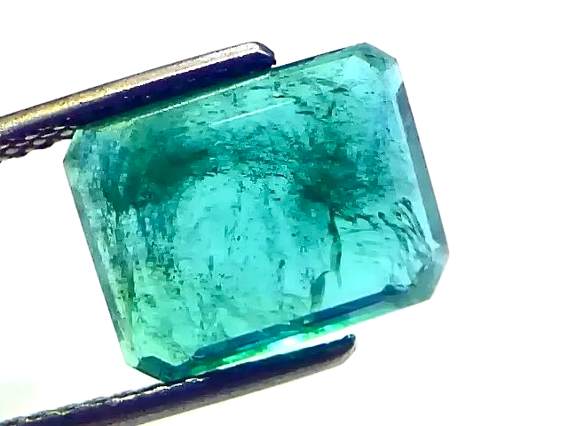 5.71 Ct GII Certified Untreated Natural Zambian Emerald Gemstone AAA - Venus Gems