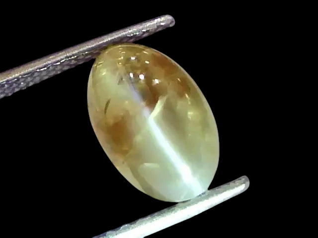 5.40 Ct Certified Untreated Natural Chrysoberyl Cats Eye,Lehsunia - Venus Gems