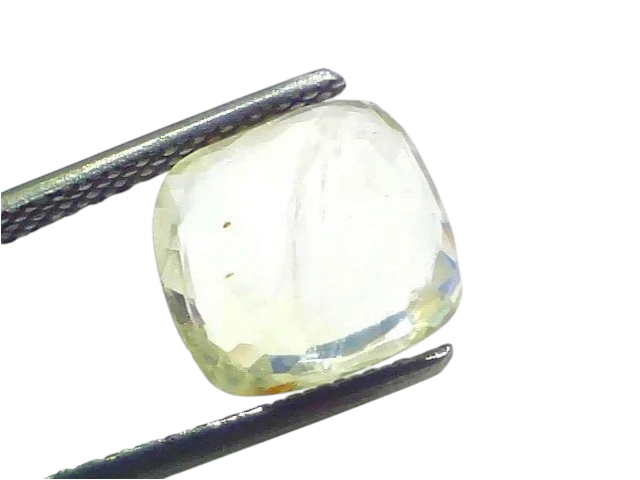 5.15 Ct Certified Unheated Untreated Natural Ceylon Yellow Sapphire - Venus Gems