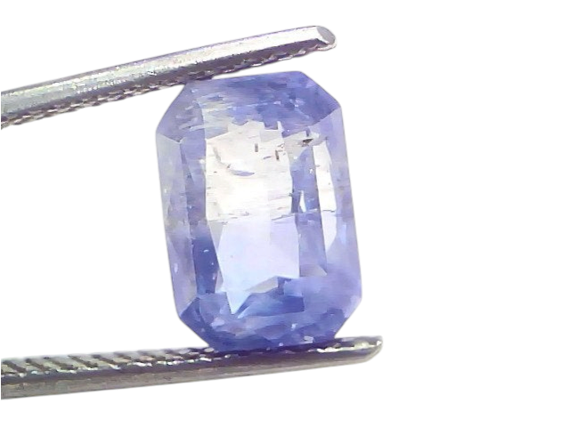 Venus Gems 5.16 carat natural yellow blue Pitambari sapphire with an emerald mix cut and excellent luster