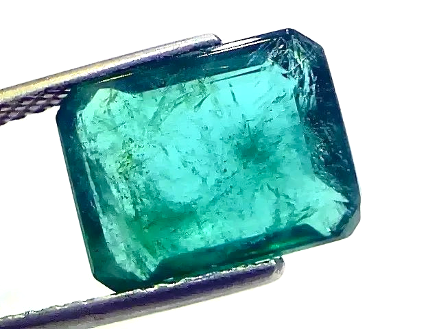5.71 Ct GII Certified Untreated Natural Zambian Emerald Gemstone AAA - Venus Gems