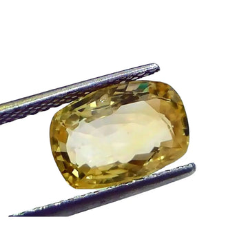 6.00 Ct IGI Certified Unheated Untreated Natural Ceylon Yellow Sapphire