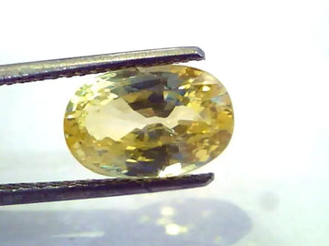5.92 Ct Unheated Untreated Natural Ceylon Yellow Sapphire/Pukhraj AA