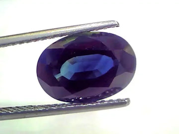 6.01 Ct IGI Certified Untreated Natural Ceylon Deep Blue Sapphire - Venus Gems