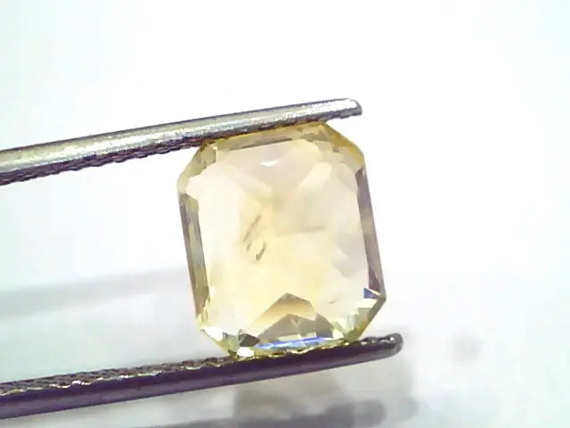 6.01 Ct IGI Certified Unheated Untreated Natural Ceylon Yellow Sapphire