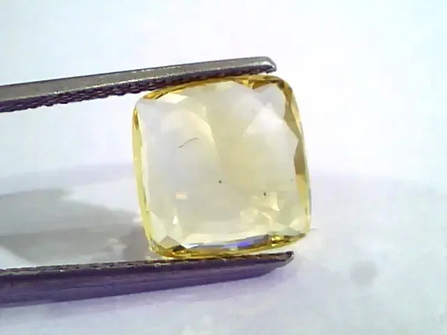 6.04 Ct Unheated Untreated Natural Ceylon Yellow Sapphire Gemstone - Venus Gems