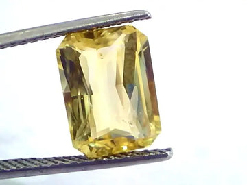 6.06 Ct IGI Certified Unheated Untreated Natural Ceylon Yellow Sapphire