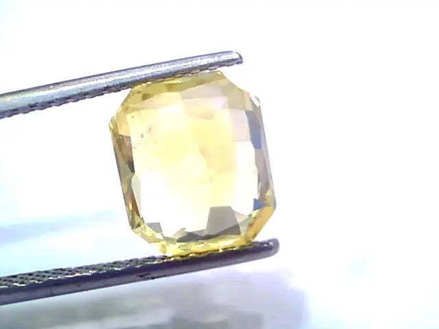6.09 Ct IGI Certified Unheated Untreated Natural Ceylon Yellow Sapphire