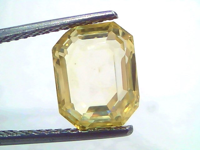 6.11 Ct IGI Certified Unheated Natural Ceylon Yellow Sapphire Pukhraj – 6.71 Ratti