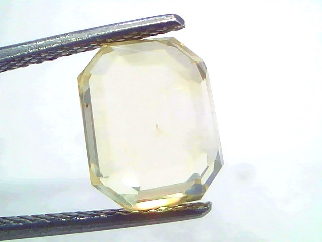 6.11 Ct IGI Certified Unheated Natural Ceylon Yellow Sapphire Pukhraj – 6.71 Ratti