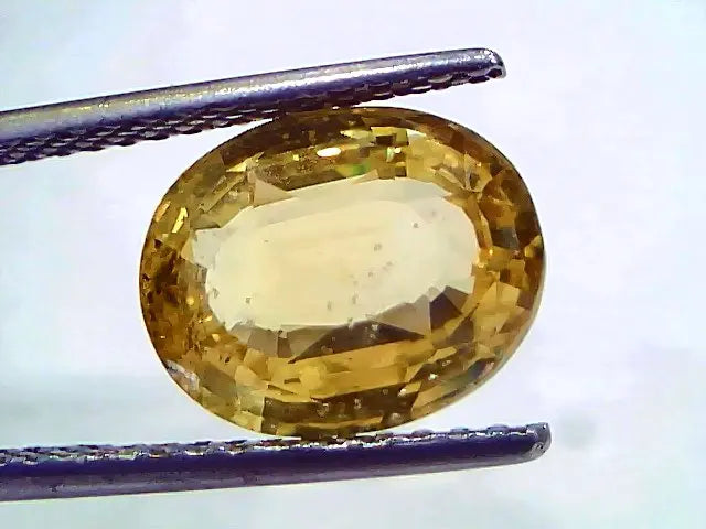 6.13 Ct IGI Certified Unheated Untreated Natural Ceylon Yellow Sapphire