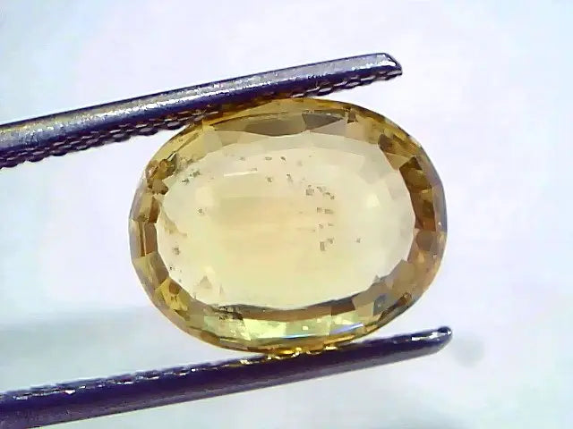 6.13 Ct IGI Certified Unheated Untreated Natural Ceylon Yellow Sapphire