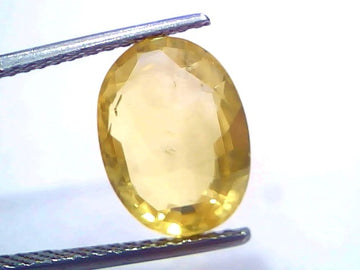 6.13 Ct IGI Certified Unheated Natural Ceylon Yellow Sapphire Pukhraj – 6.73 Ratti
