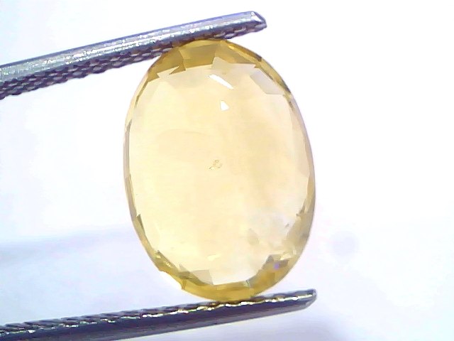 6.13 Ct IGI Certified Unheated Natural Ceylon Yellow Sapphire Pukhraj – 6.73 Ratti