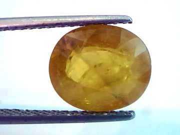 6.14 Ct Natural Yellow Sapphire Pukhraj Jupiter Gemstone(Heated)