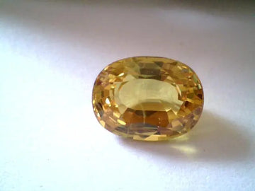 6.17 CT Premium Natural Bangkok Yellow Sapphire,Real Pukhraj Gem