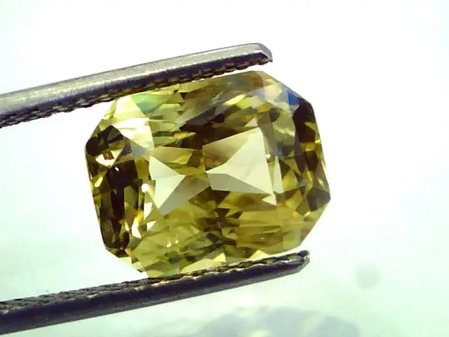 6.19 Ct Certified Unheated Untreated Flawless Radiant Cut Natural Ceylon Yellow Sapphire